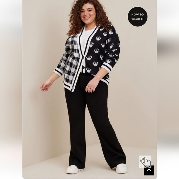 Torrid Disney Minnie Mouse Jacquard Cardigan Sweater sizes 1X & 0X NWT - Picture 2 of 8